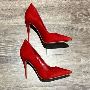 Red Aldo Closed Pointed Toe Heels
